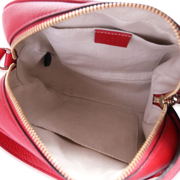 Gucci Red Pebbled Leather Soho Disco Crossbody - Picture 4 of 8